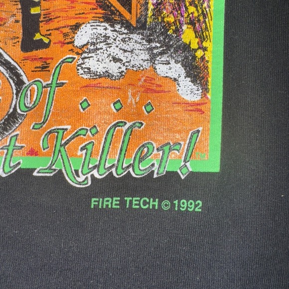 Vintage Flashover‎ Firefighter Single Stitch 1992 Fruit If The Loom USA Made - Picture 3 of 7
